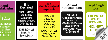 Dainik Korotoa Change of Name classified rates